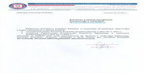 Informacja PPIS w Gostyninie w sprawie prób wody 01.12.2023 r.