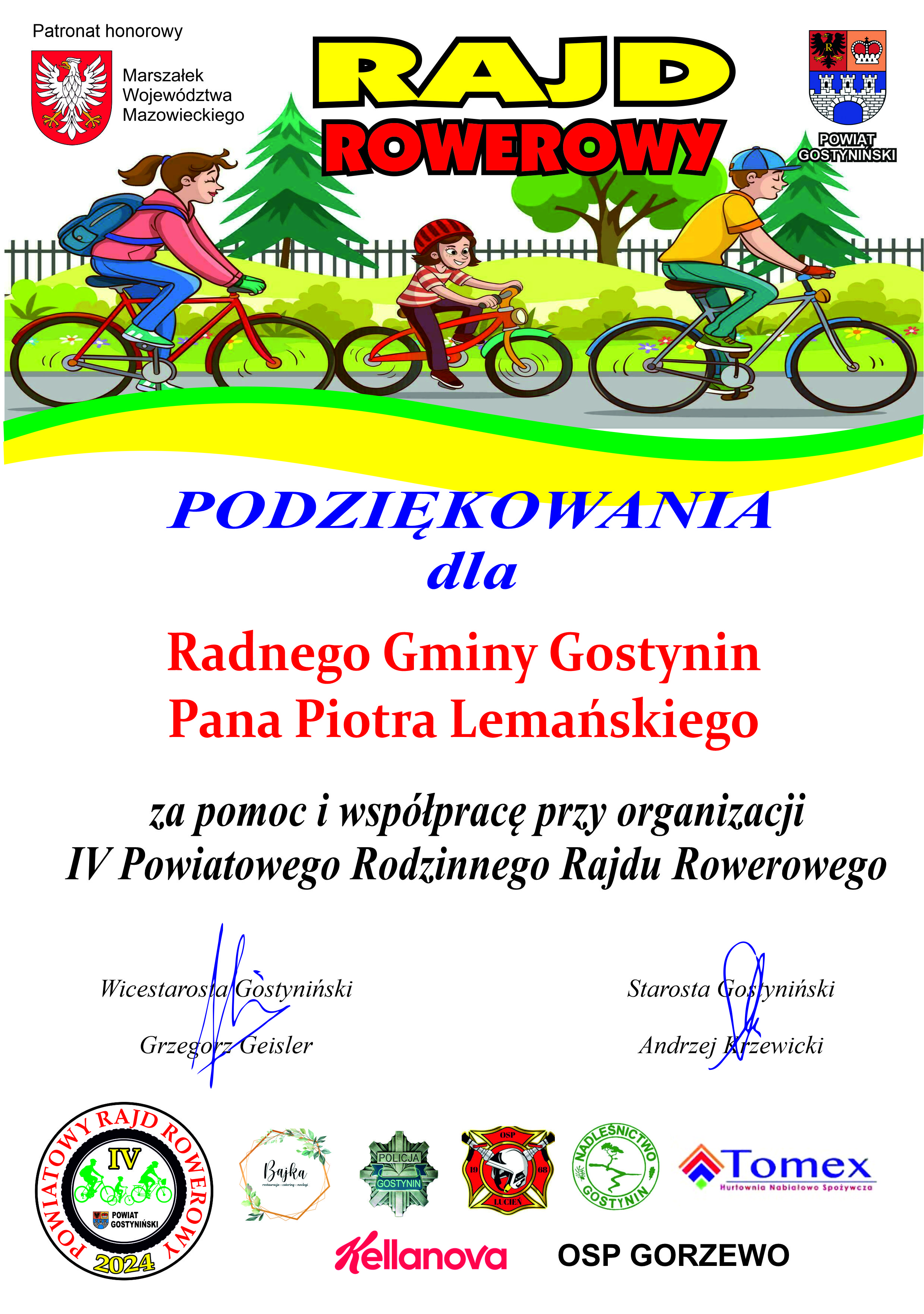 rowery rajd 2024 podzikowanie 11