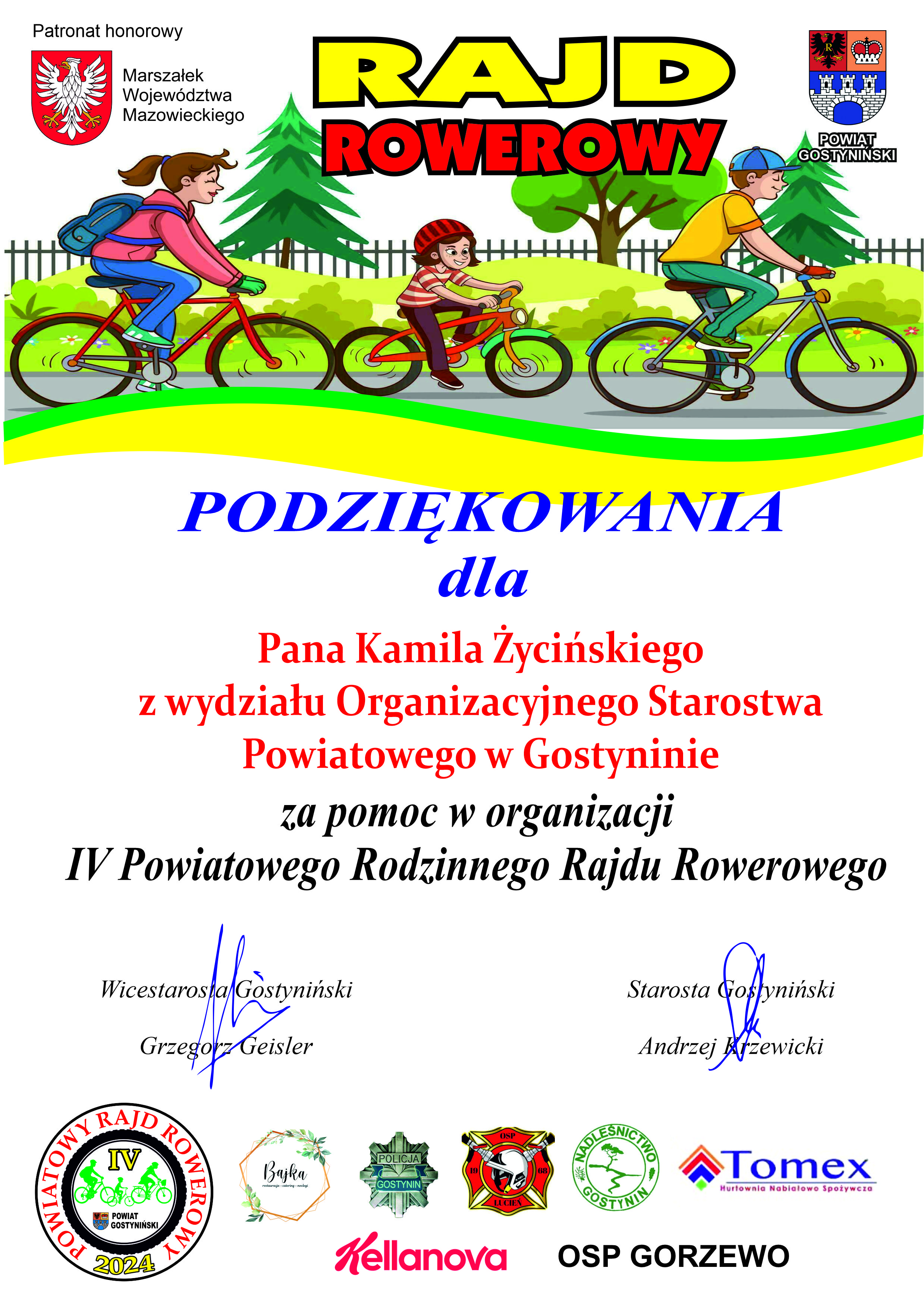 rowery rajd 2024 podzikowanie 14