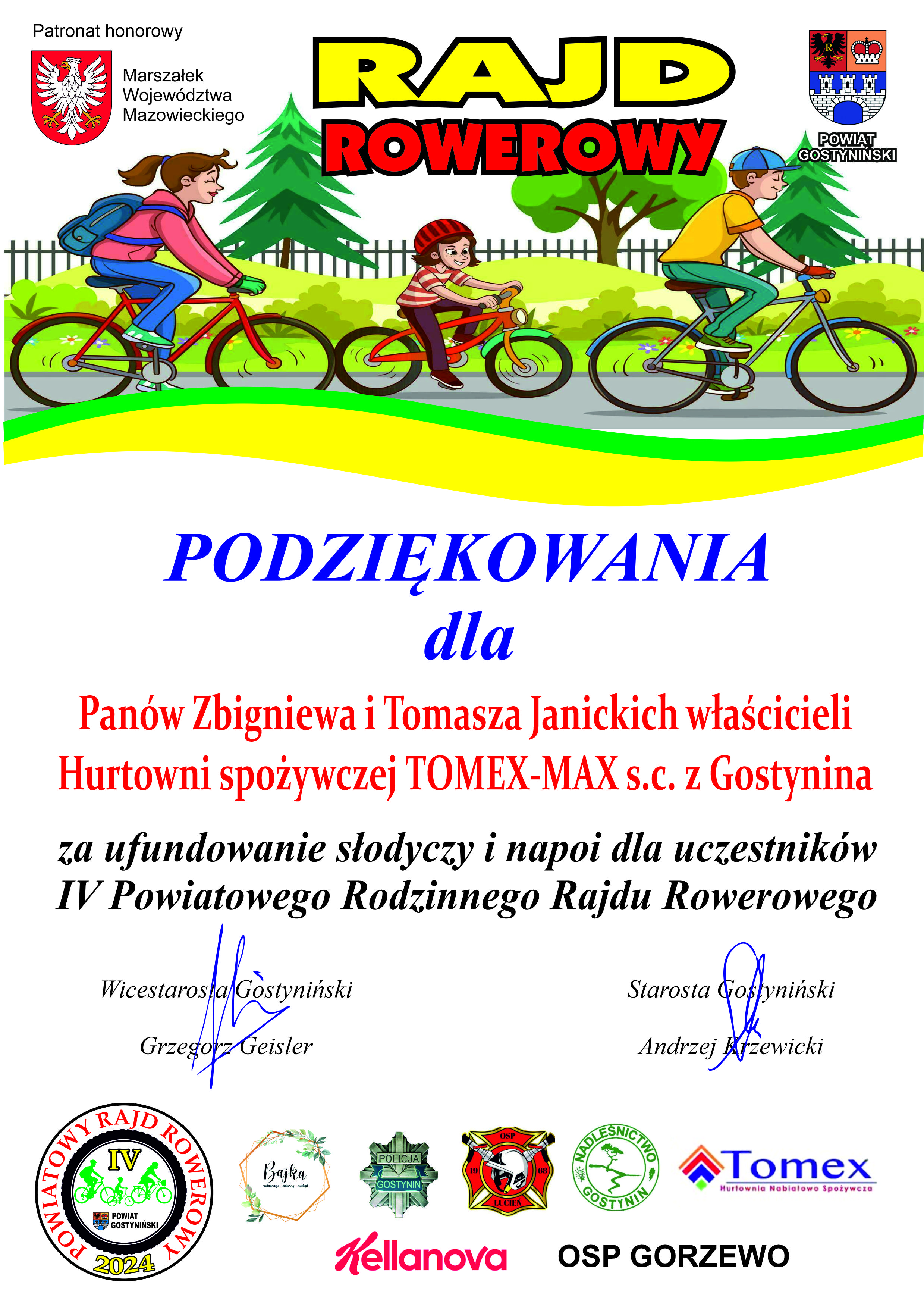 rowery rajd 2024 podzikowanie 3