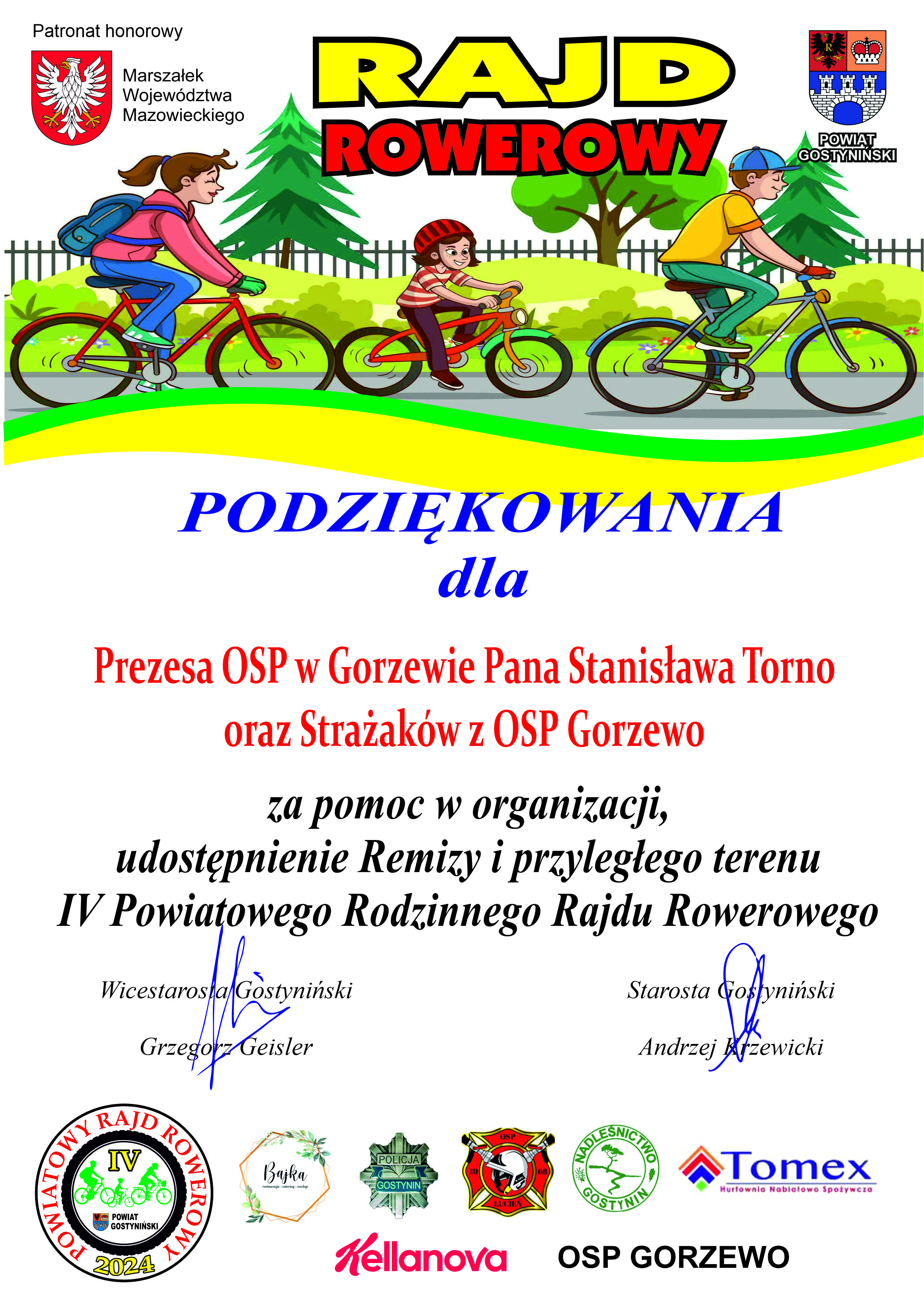 rowery rajd 2024 podzikowanie 8